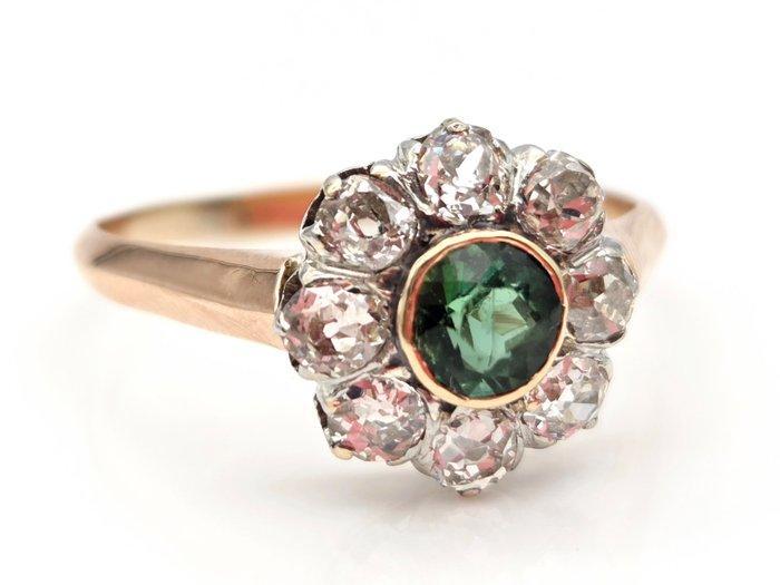 Ring - 18 karaat Roségoud, Witgoud Diamant (Natuurlijk) -, Sieraden, Tassen en Uiterlijk, Ringen