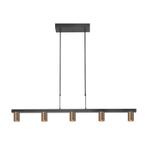 Moderne Hanglamp 5-lichts 120CM | Messing kokers | 5 x GU10, Nieuw, Ophalen of Verzenden, Modern, Metaal