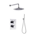BWS Inbouw Regendouche | 20cm Stortdouche met muuruitloop, Doe-het-zelf en Verbouw, Ophalen of Verzenden, Nieuw, Chroom, Kraan