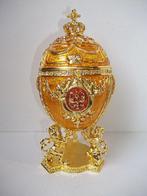 Sieradendoos - Big Yellow Imperial egg - Fabergé style -
