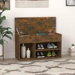 vidaXL Schoenenbankje 80x30x45 cm bewerkt hout gerookt, Huis en Inrichting, Kasten | Schoenenrekken, Verzenden, Nieuw