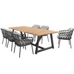 Noah Calpi dining tuinset 260x100xH75 cm 7 delig antraciet, Tuin en Terras, Ophalen of Verzenden, Nieuw