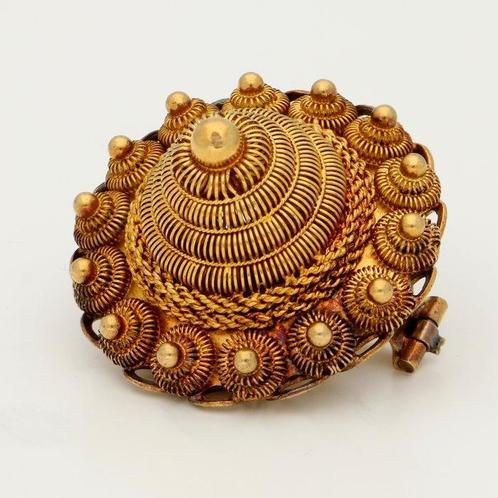 Broche - 14 karaat Geel goud - Zeeuwse knoop, Sieraden, Tassen en Uiterlijk, Antieke sieraden