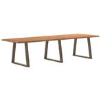 vidaXL Eettafel met natuurlijke rand 320x100x74 cm massief, Huis en Inrichting, Tafels | Eettafels, Verzenden, Nieuw