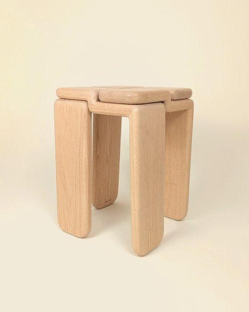 Luis Gimeno Design - Kruk - Eik - Het Knooppennek, Antiek en Kunst, Kunst | Designobjecten