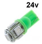 T10 - 24 volt - 5 LED - 5050 SMD - GROEN, Ophalen of Verzenden, Nieuw