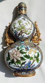 dekselvaas - Emaille, Goud, Koper - China - Dubbele Chinese, Antiek en Kunst