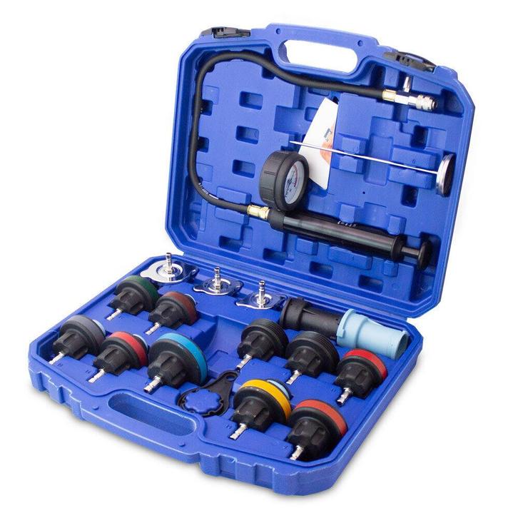 Koelsysteem Druktester / Radiatordruktesterset - 18-Delig -, Auto diversen, Autogereedschap, Nieuw, Verzenden