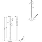 LED Vloerlamp - Trion Harley - GU10 Fitting - 3000K - Warm, Ophalen of Verzenden, Nieuw, Metaal