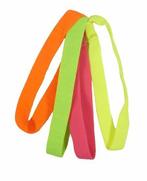 Haarband Elastiek Sport Neon Groen Roze Oranje Geel, Nieuw