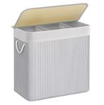 Wasmand met Deksel en 3 Compartimenten – Bamboe, Verzenden, Nieuw