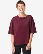 HEMA Dames T-shirt oversized donkerrood, Verzenden, Nieuw
