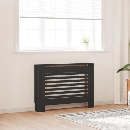 vidaXL Radiatorombouw 112x19x81,5 cm MDF zwart, Doe-het-zelf en Verbouw, Verwarming en Radiatoren, Nieuw, Verzenden