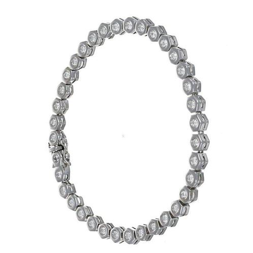 Armband - 18 karaat Witgoud - 1.80ct. tw. Diamant, Sieraden, Tassen en Uiterlijk, Armbanden