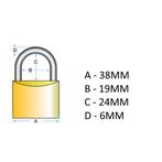 Stahlex Hangslot - middelmaat - geharde beugel - 38 mm -..., Doe-het-zelf en Verbouw, IJzerwaren en Bevestigingsmiddelen, Ophalen of Verzenden