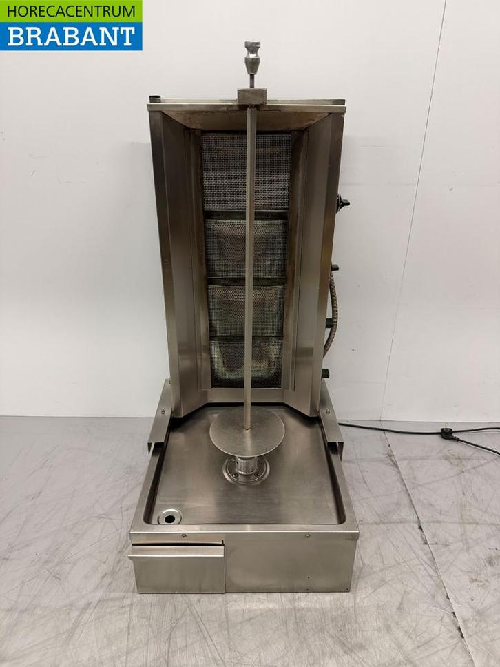 RVS Grill Donergrill 4 branders Gas Horeca, Zakelijke goederen, Horeca | Keukenapparatuur, Gebruikt, Ophalen of Verzenden