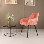 Eetkamerstoel met armleuning | Stof | Roze | DS4U Flavio, Ophalen of Verzenden, Nieuw