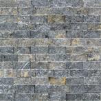 Natuursteen Slate mozaiek matten gekapt travertin 30x30 antr, Nieuw, Verzenden