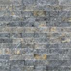 Natuursteen Slate mozaiek matten gekapt travertin 30x30 antr, Doe-het-zelf en Verbouw, Verzenden, Nieuw