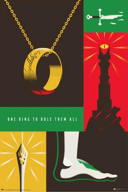 Poster Lord of the Rings 100th Anniversary WB 61x91,5cm, Verzamelen, Posters, Nieuw, A1 t/m A3, Verzenden