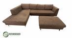 Refurbished 4-zits hoekbank bruin Topform met 6 mnd garantie, 250 tot 300 cm, Gebruikt, Hoekbank, Vierpersoons of meer