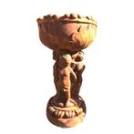 Bloembak met engelen - 65 cm - steen - oxide - massief, Tuin en Terras, Ophalen of Verzenden, Nieuw