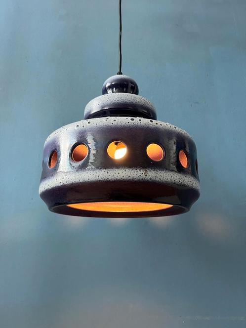 Purple West Germany Ceramic Flying Saucer Pendant Lamp, Huis en Inrichting, Lampen | Hanglampen, Ophalen of Verzenden