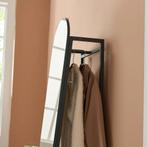 Garderobespiegel Frenraby met kledingrek 165x40x35 cm zwart, Huis en Inrichting, Kasten | Kledingkasten, Verzenden, Nieuw