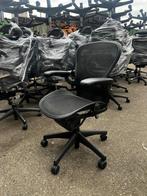 Voorraad Refurbished Herman Miller Aeron Stoelen -  Graphite, Verzenden, Zwart, Zo goed als nieuw, Bureaustoel