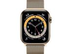 Apple Watch Series 6 GPS + Cell 44mm Gold Steel Gold, Verzenden, Nieuw