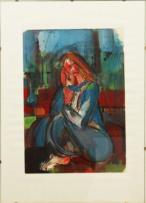 Ginbar (1938) - Madonna con bambino, Antiek en Kunst, Kunst | Schilderijen | Modern