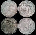 Portugal. Republic. 10 escudos 1954/1955 Silver 4coins, Postzegels en Munten