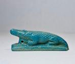 Oude Egypte, Nieuwe rijk Faience Amulet van de god Sobek,
