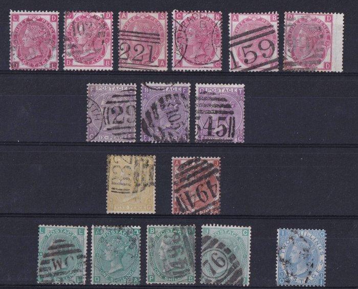 Groot-Brittannië 1867/1869 - Set met plaatnummers Queen, Postzegels en Munten, Postzegels | Europa | UK