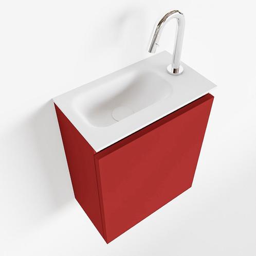 MONDIAZ TURE 40cm toiletmeubel fire. EDEN wastafel talc, Doe-het-zelf en Verbouw, Sanitair, Bad, Nieuw, Ophalen of Verzenden