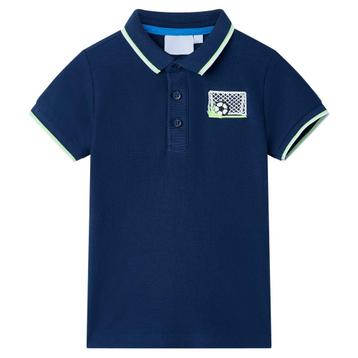 vidaXL Kinderpoloshirt 128 marineblauw beschikbaar voor biedingen