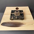 Bureauset - Art Deco Inkwell - Glas, Koper, Marmer, Metaal