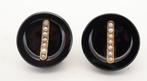 Oorbellen - 18 karaat Geel goud Onyx, Sieraden, Tassen en Uiterlijk, Oorbellen, Nieuw