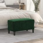 vidaXL Bankje 70x35x41 cm fluweel donkergroen, Verzenden, Nieuw, Stof, Minder dan 150 cm