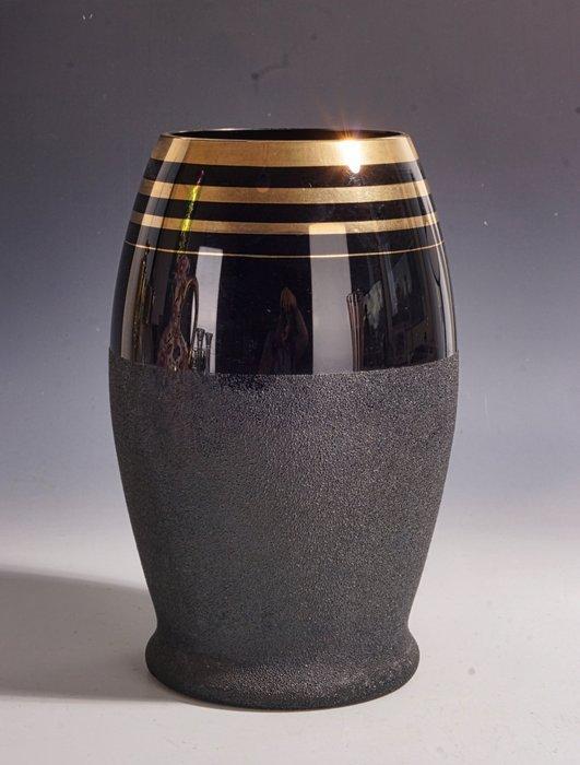 Verrerie Boom, De Rupel - Vaas - Art Deco vaas in zwart glas, Antiek en Kunst, Kunst | Designobjecten