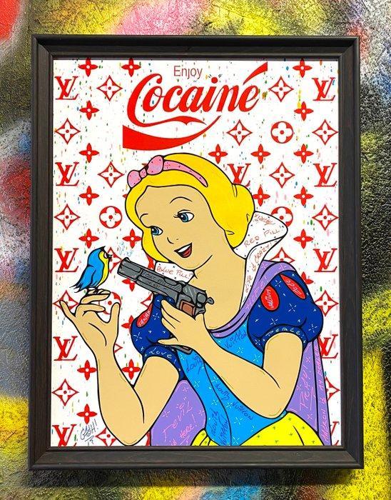 CASH - SNOW WHITE LOUIS VUITTON GUN & COCAÏNE, Antiek en Kunst, Kunst | Schilderijen | Modern