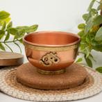 Puur koperen Tibetaanse wierookbrander/offerschaal OHM ± 7,5, Ophalen of Verzenden, Nieuw