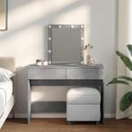 vidaXL Kaptafel met LED-verlichting 100x40x130 cm betongrijs, Huis en Inrichting, Tafels | Kaptafels, Verzenden, Nieuw