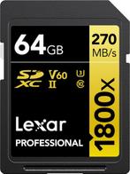 SDXC 64GB BL 1800X UHS-II V60 Gold Lexar Professional, Verzenden, Nieuw