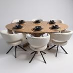 Showroom model: Tafel Ovaal Eikenhout  Matrix Hout  220x110, Huis en Inrichting, Tafels | Eettafels, Nieuw