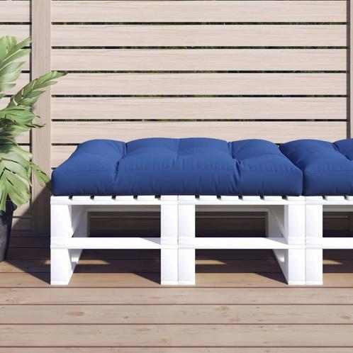 vidaXL Palletkussen 120x80x12 cm stof koningsblauw, Huis en Inrichting, Woonaccessoires | Kussens, Blauw, Nieuw, Verzenden