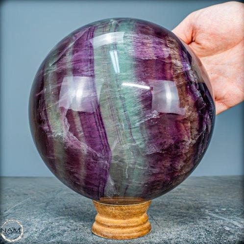 Zeldzame veelkleurige “Rainbow” fluoriet Gebied- 3857.73 g, Verzamelen, Mineralen en Fossielen