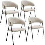 Eetkamerstoel Bedano, gestoffeerd, geweven stof, 150 kg - gr, Huis en Inrichting, Stoelen, Verzenden, Nieuw