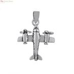 Zilveren 925 propellor vliegtuig kettinghanger, Verzenden, Nieuw, Zilver