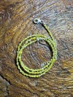 Collier met gele ruwe diamant + 925 zilver. 17,35 karaat.